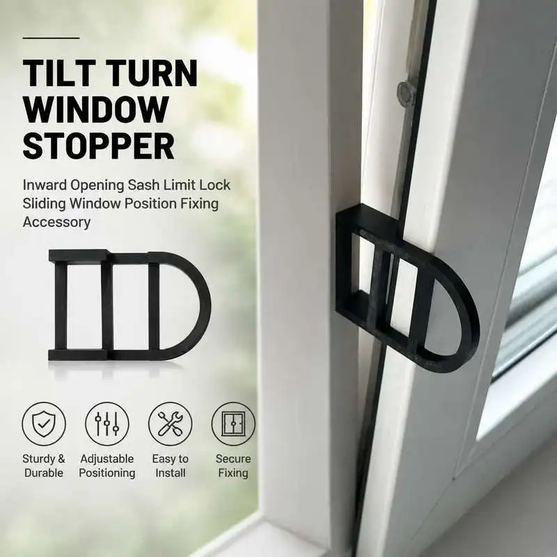 Tilt Turn Window Stopper Inward Opening Sash Limit Lock Sliding Window Position Fixing Accessory