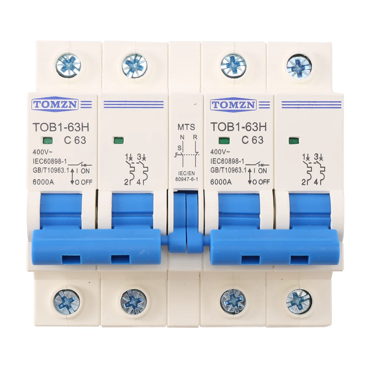 

2P+2P AC Dual Power Manual Transfer Switch Circuit Breaker MCB 50HZ/60HZ, 40A