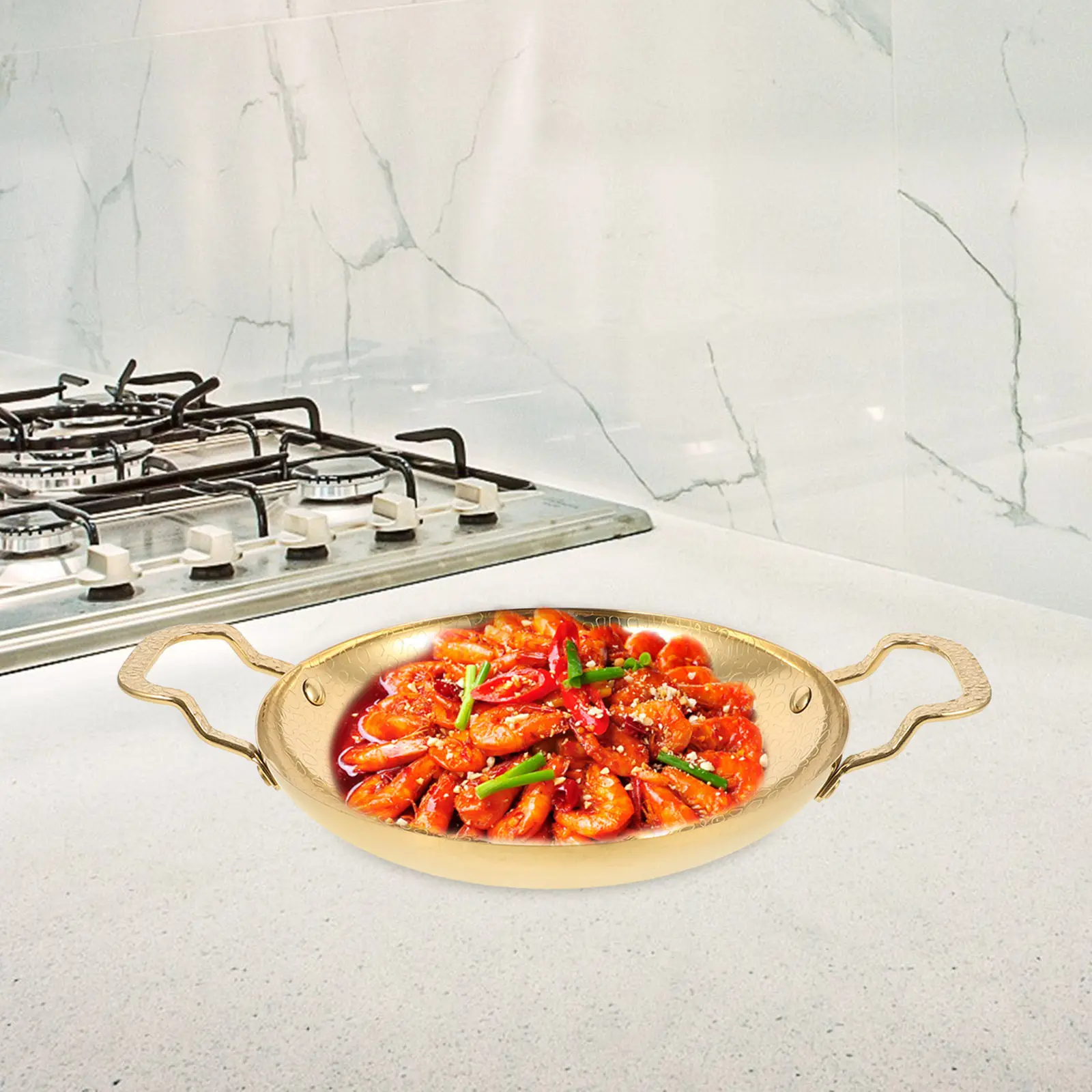 

Маленькая кастрюля из нержавеющей стали с двумя ручками, антипригарная сковорода для плиты, для жарки, перемешивания, варки, тушения, для использования на улице, металлическая