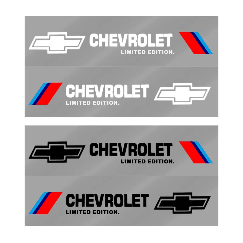 2pcs Car Side Door Sticker Badge Decal Decoration Emblem For Chevrolet Captiva Silverado Spark Monza Crvalier Malibus Volt