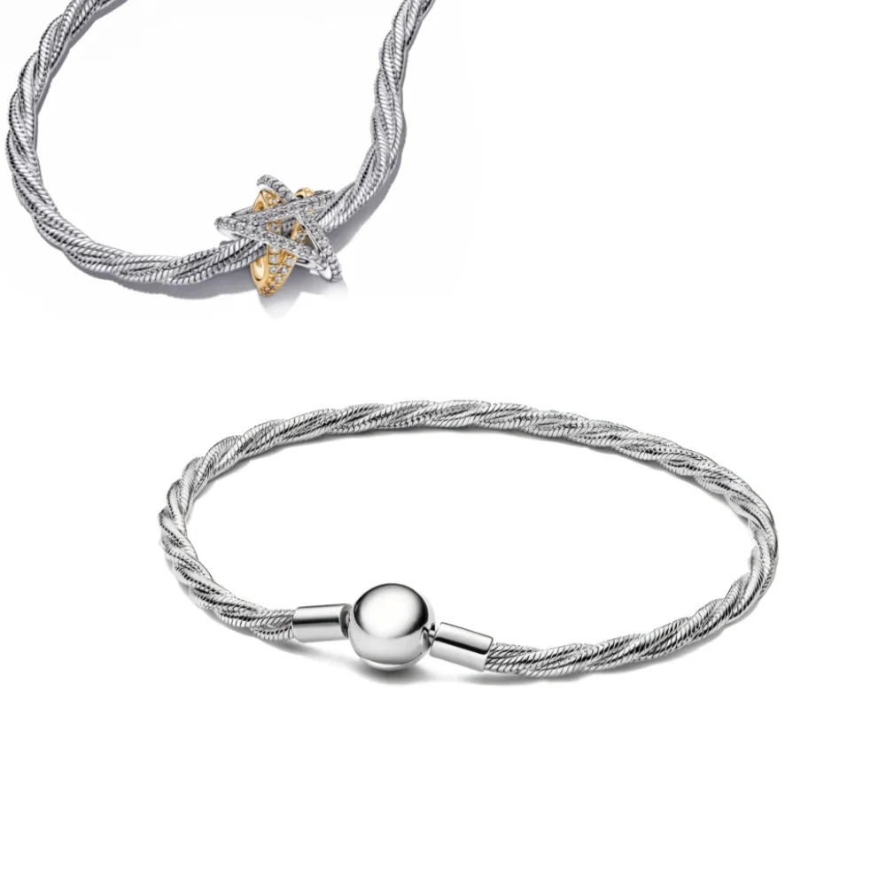 

New Original Fine Jewelry 925 Silver Plated Charm Bracelet Soft Smooth Snake Bone Women Bracelet Gifts for Women Wholesale
