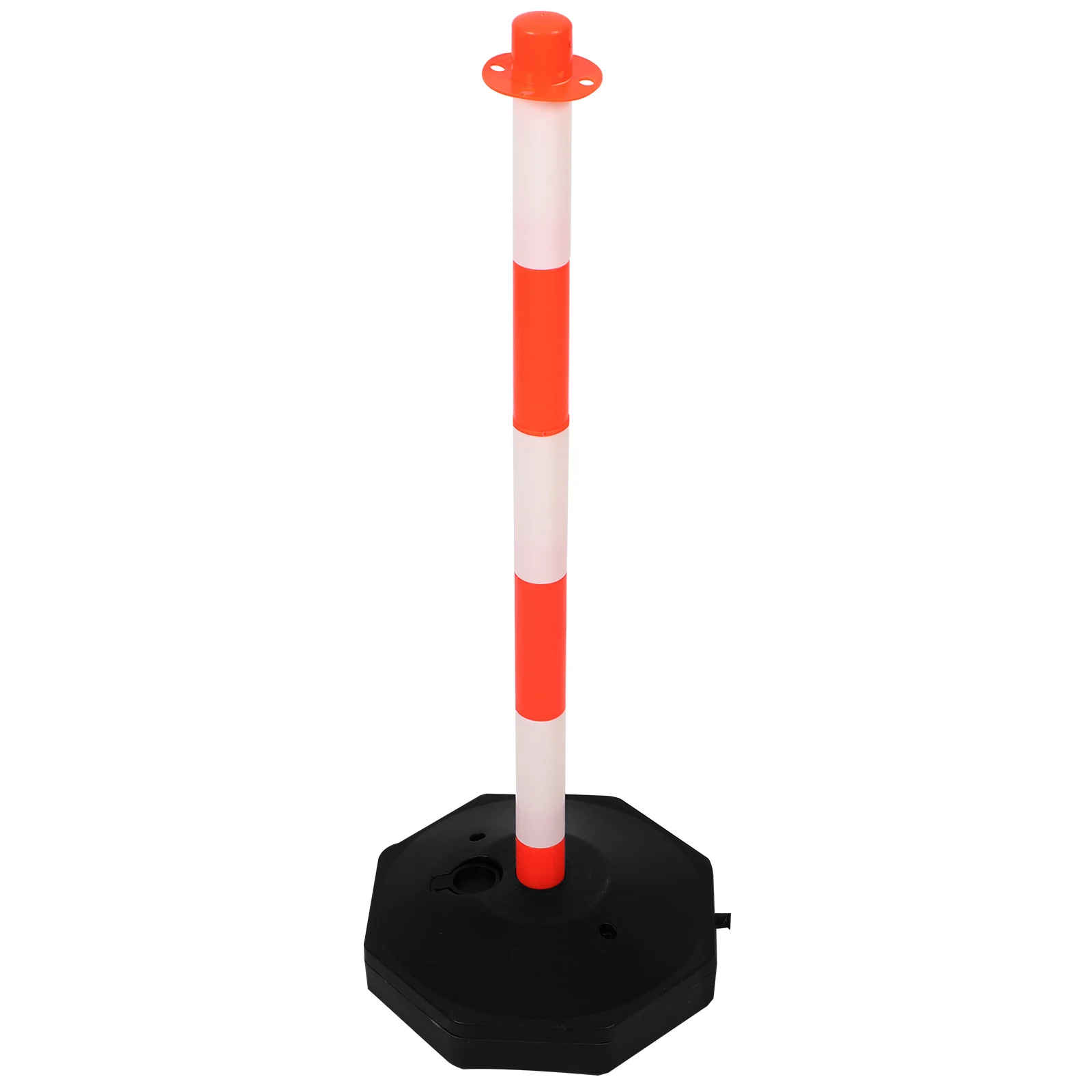 

Traffic Delineator Post Cone Fillable Base Portable Plastic Parking Pole Barriers Traffic Safety Delineator Parking Lot