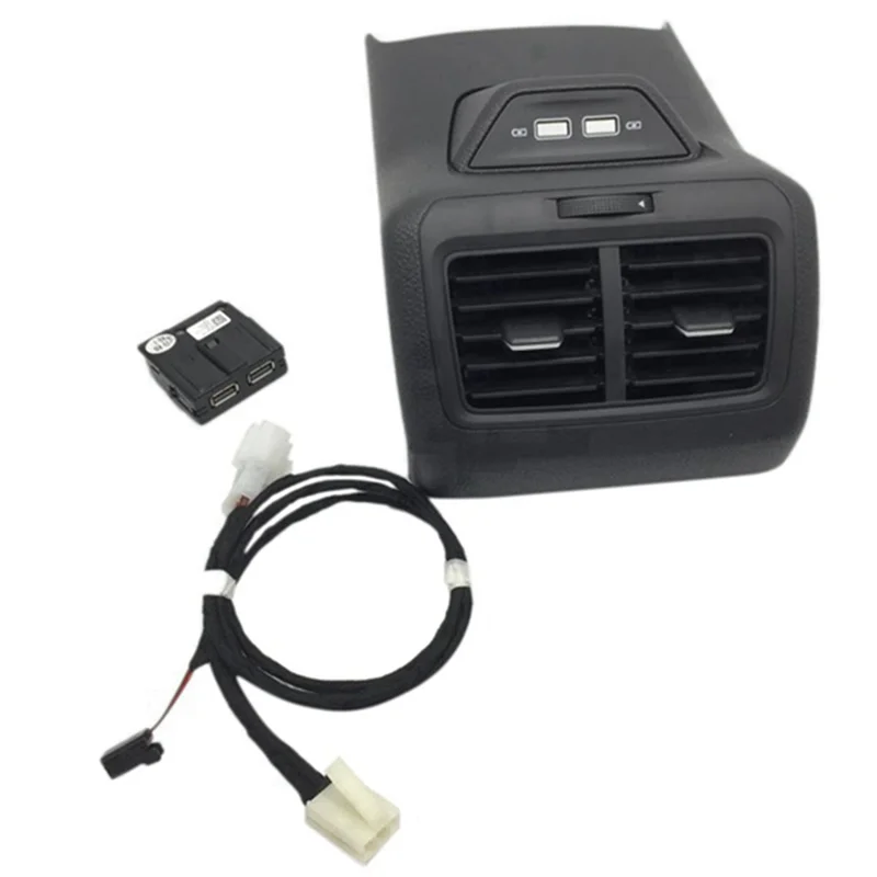 For Rear Armrest Air Outlet Vent Air Conditioning Cover with USB Charging Interface for Golf 7 MK7 5GG819203