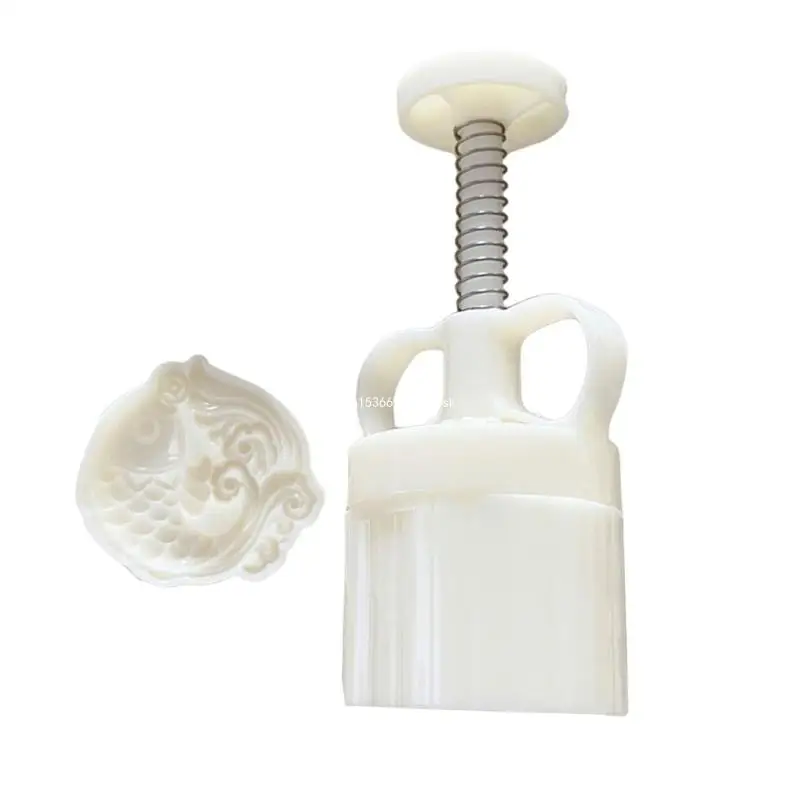 

Cookie Stamp Fish Moon Cake Molds Pastries Tool for MidAutumn Festival