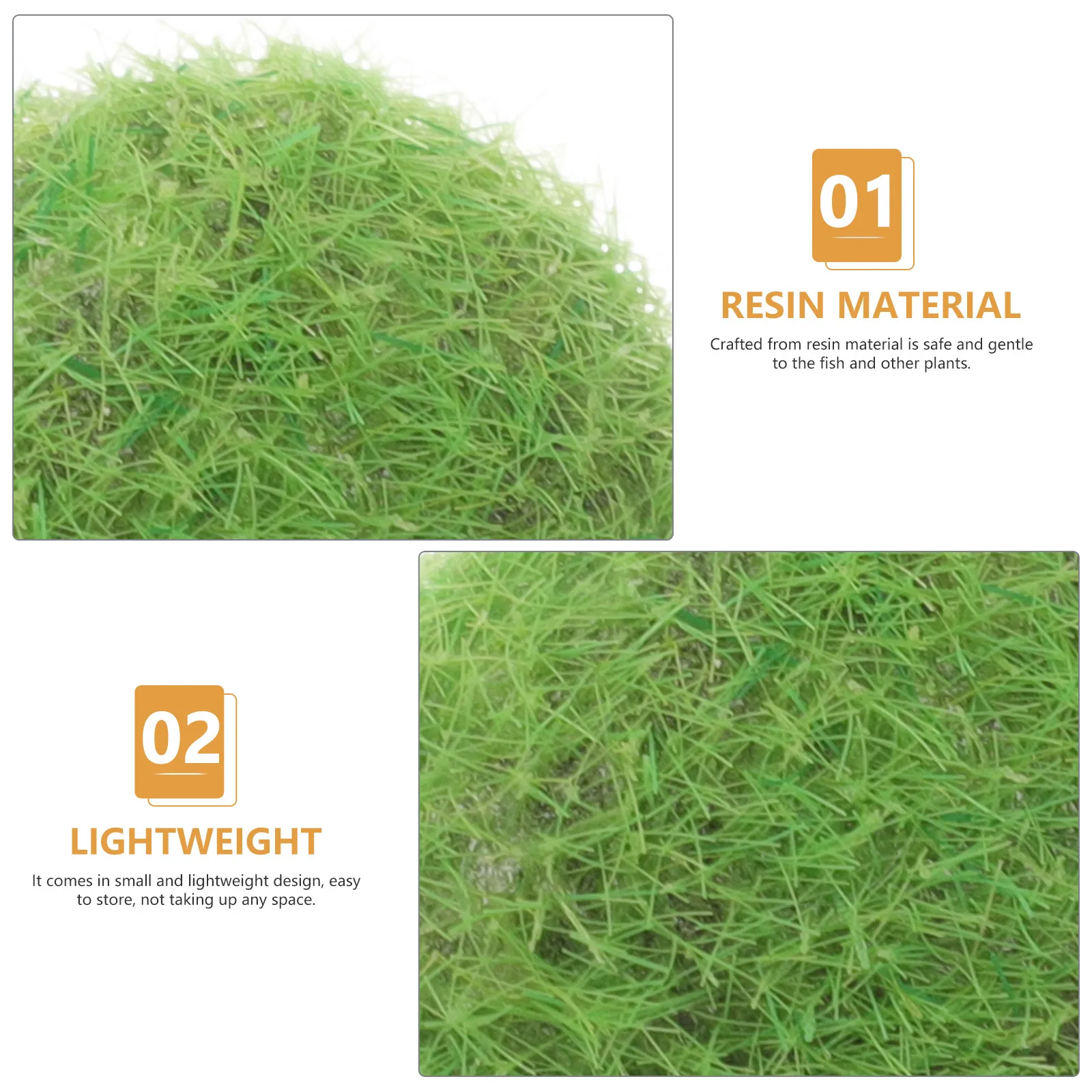 

Simulated Green Algae Ball Fish Tank Decoration Artificial Moss Simulation Stone Aquarium Accessory