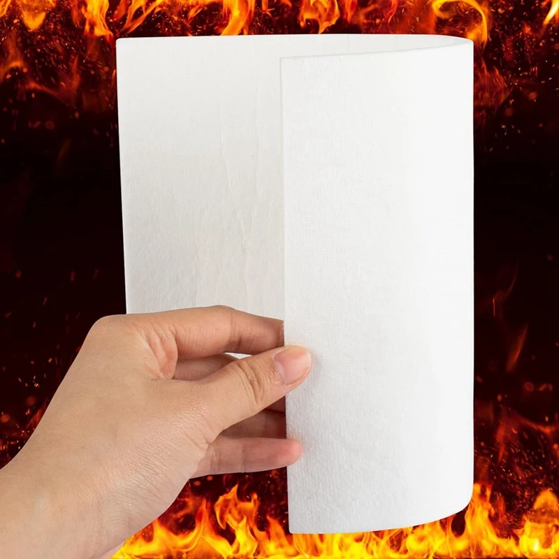 Papel de junta de alta temperatura, placa de isolamento de fibra cerâmica, 2850 ℉   Placa à prova de fogo avaliada para lareira DIY