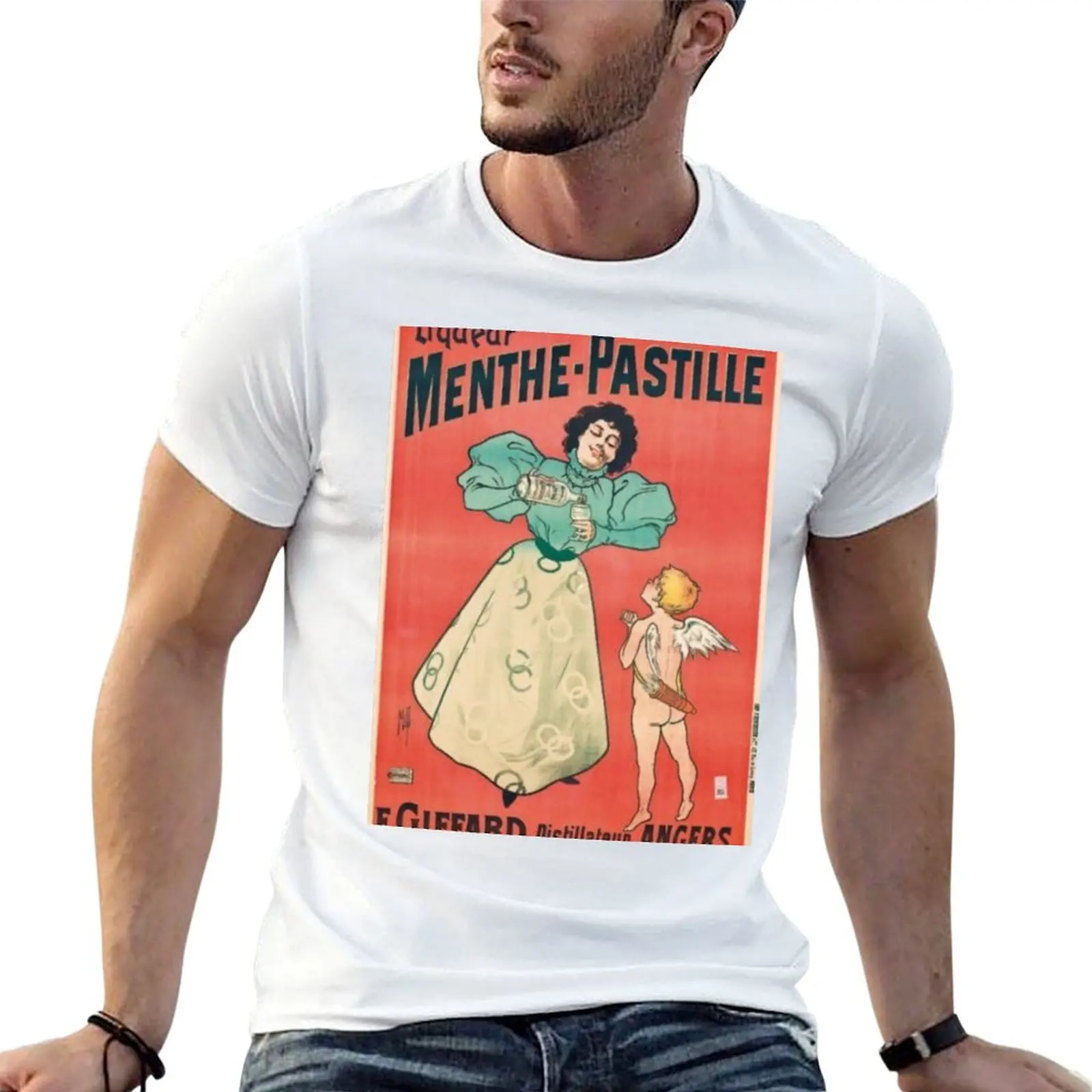Camiseta Pub Giffard Angers Mint Liqueur, camisetas para hombre, camisetas informales de anime, camisetas de algodón de gran tamaño, camiseta de alta calidad