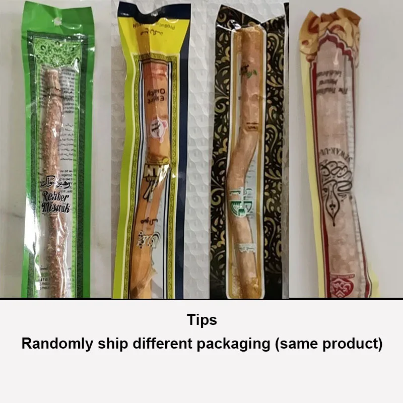 Miswak-palos de limpieza de cepillo de dientes, varillas naturales para limpiar dientes, cálculo y restos, 1 piezas