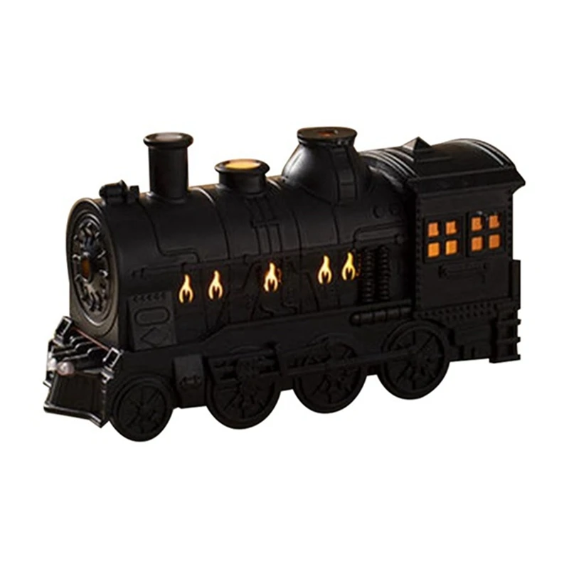 USB Humidifier 300Ml  Train Shaped Essential Oil Diffuser  With Quiet Cool Mist 2 Lighting & 2 Mist Modes Aromatherapy B