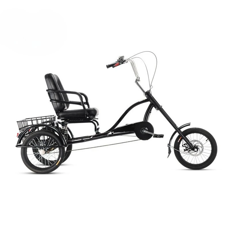Adult Lightweight Tricycle for Seniors, Oversized Movable Seat Slides Back and Forth, Elderly Mobility Tricycle