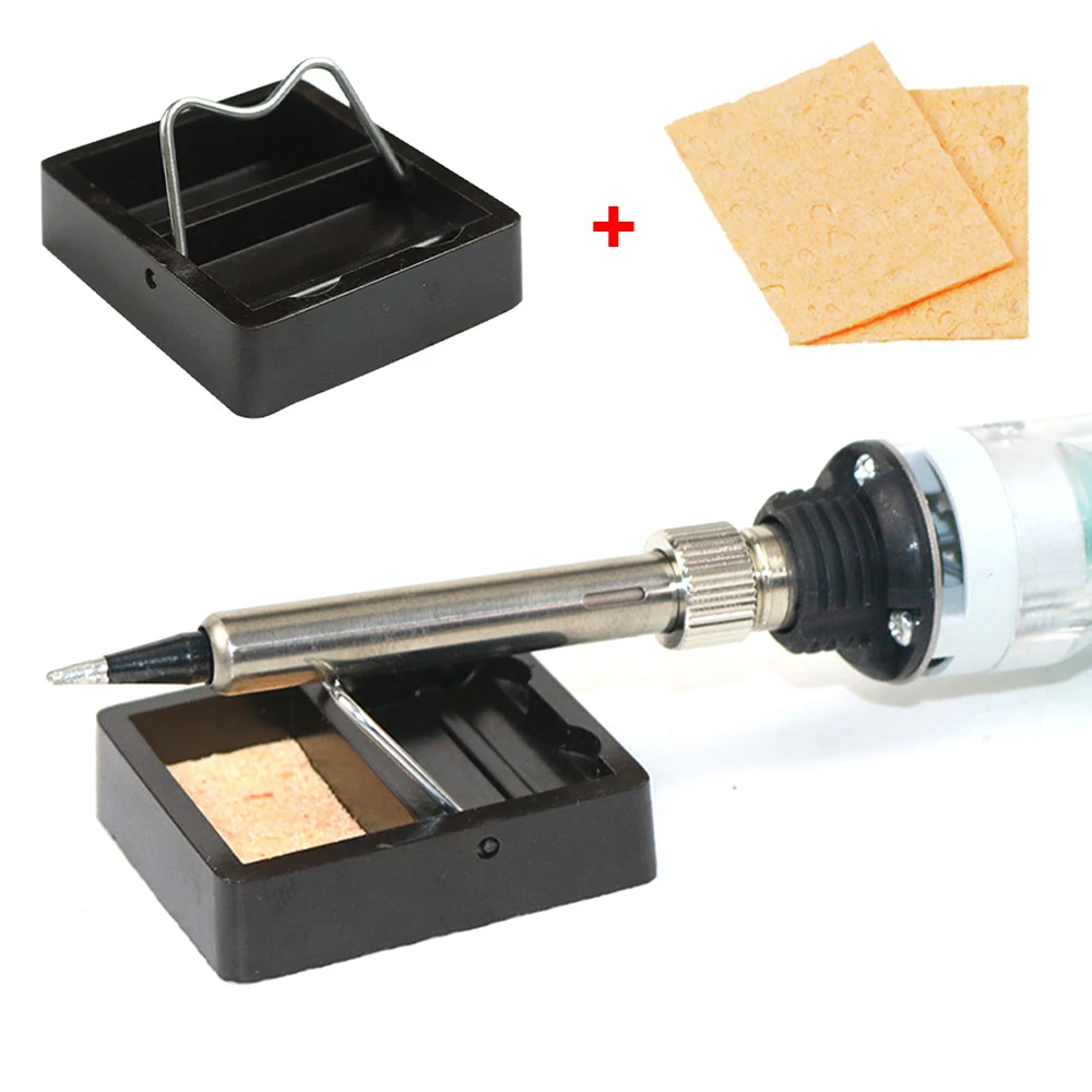 Portable Soldering Iron Stand Holder Welding Stand with Welding Cleaning Sponge Pads Electric Soldering Iron Accessories