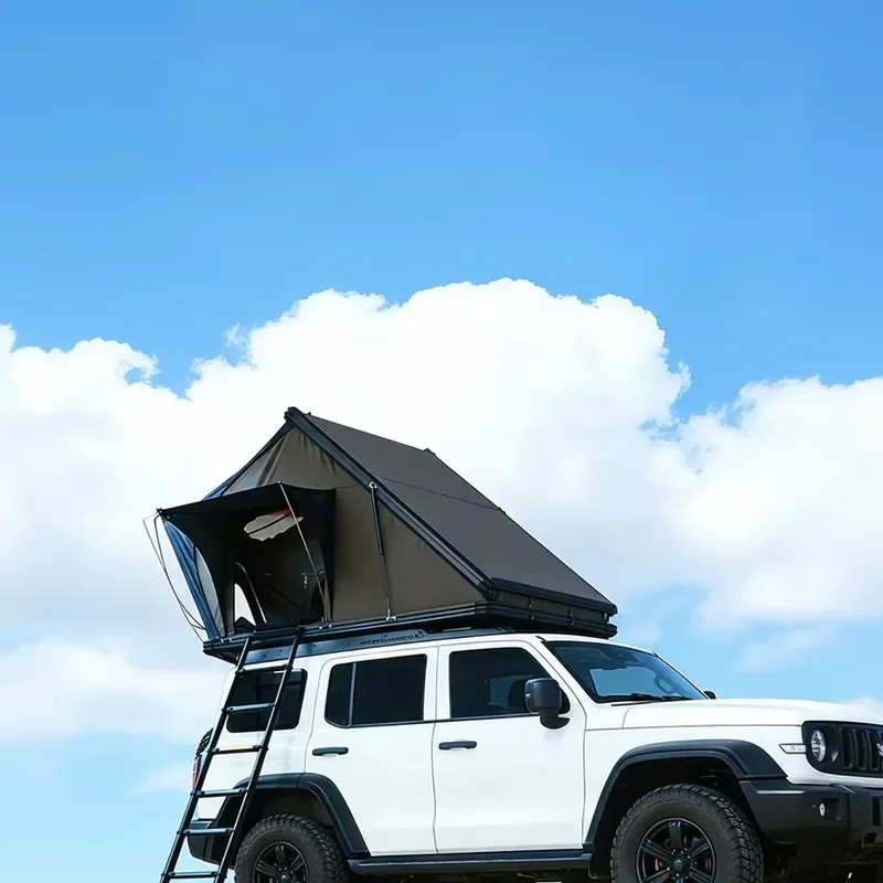 Roof Tent for Cars - Hard Shell, Aluminum Alloy Frame, Double-layer, Single-bedroom Roof Tent