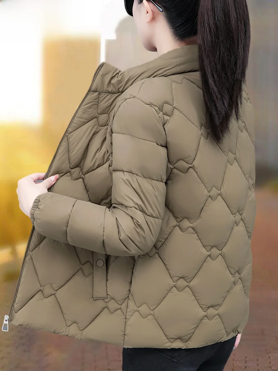 

TUCANO Women's Thiened ort down Cotton Jaet Faionable Winter Coat Korean Sle Loose Fit Long Sve Zipper Closure