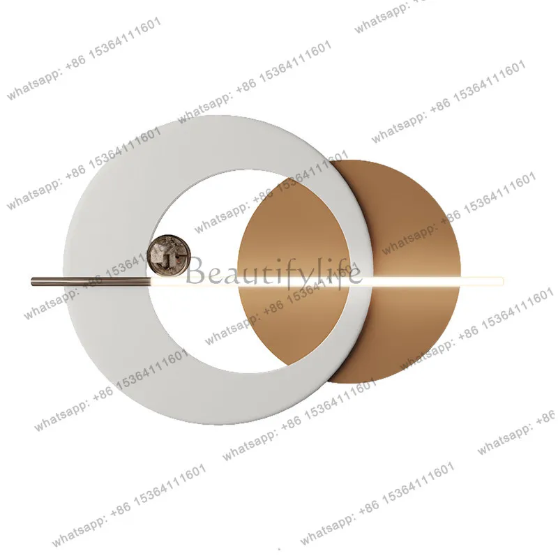 

Italian light luxury decoration background wall wrought iron wall decoration minimalist three-dimensional pendant