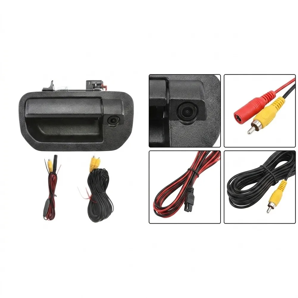 HD For AHD Backup Camera Installed in Tailgate Handle for Honda For Ridgeline For 2006 to 2014 Black ABS Material