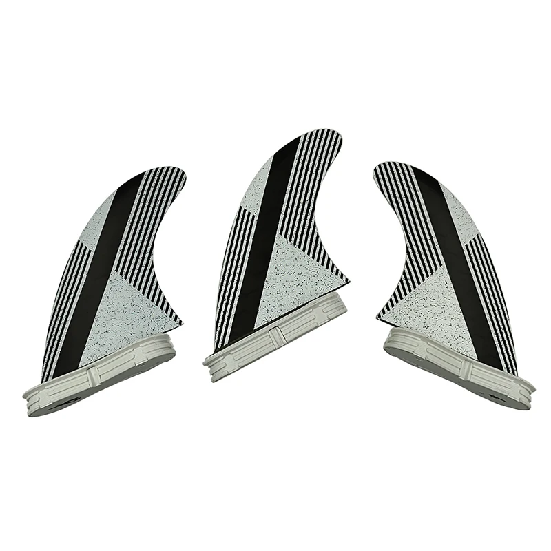 Surf Fins Double Tabs 2 Fin M/L Size Black with White Color Surfboard Fins Tri fin set High Quality Quillas Surf Board Fina