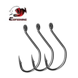 ESFISHING Fishing Hook High Carbon Steel Hooks 20PCS 1/0 2/0 3/0 4/0 High Strength Single Eye Hooks For Soft Lure