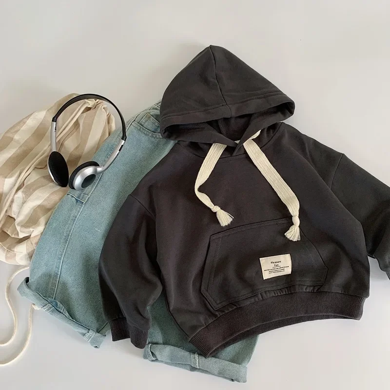 

2025 New Kids Clothes Autumn Children's Sweatshirt Toddler Boys Girls Top Fashion Minimalist Casual Baby Clothes