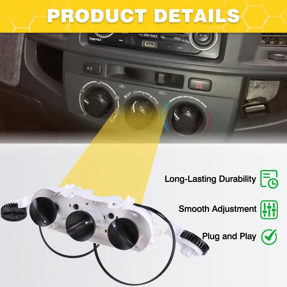 

Car A/C AC Air Conditioner Conditioning Control Unit Panel Switch 5 Pins For Toyota Hilux 2005 2006 2007 2008-2011 559000K011