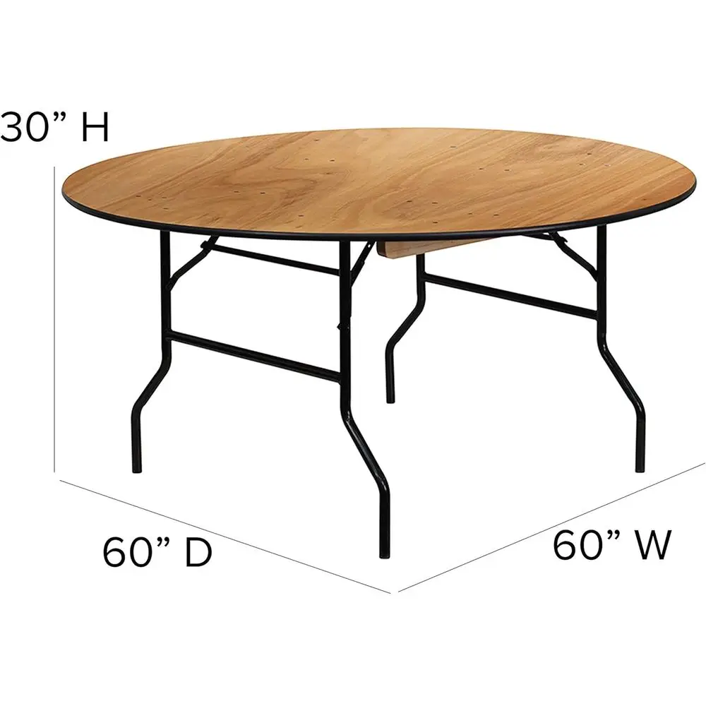 طاولة مأدبة قابلة للطي من الخشب الطبيعي المحمول لجميع المناسبات #3
