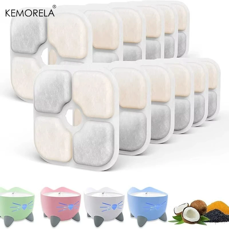 6/12pcs Replacement Activated Carbon Filter For Cat Water Drinking Fountain Replaced Filters For Pet Dog Pixi Water Dispenser