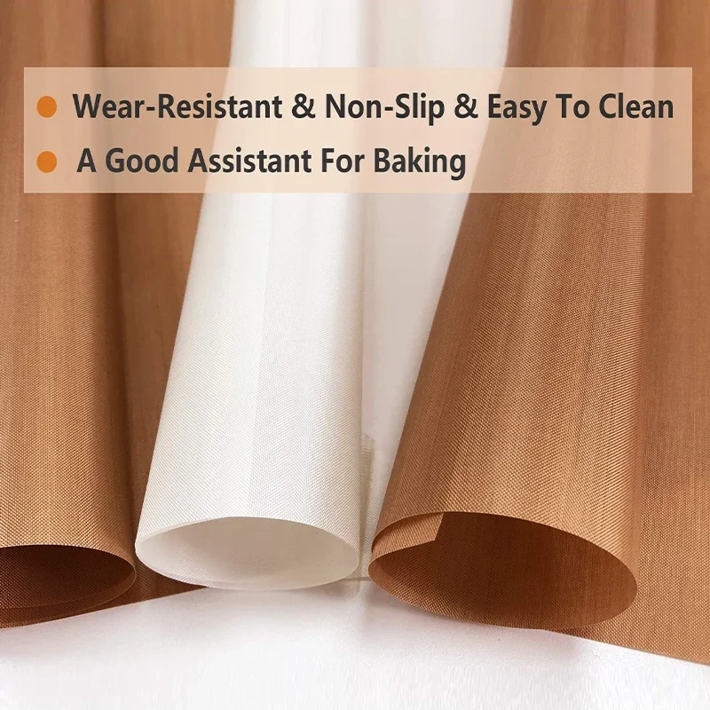 50 Pcs Baking Mat Sheet 40*60cm or 30*40cm Reusable Non-Stick Oil-Proof Baking Paper Heat-Resistant Oven Liner Sheet BBQ Pad