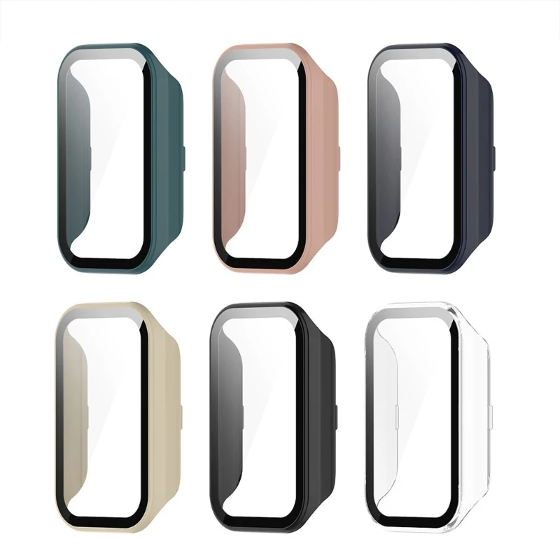 Y1UB PC Protective Cover Washable Bumpers Housing Skin for Band 8 Active/Redmi Band 2