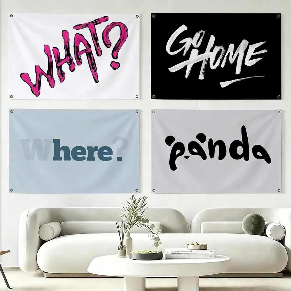 English Letters Flags Flag Suitable For Party Club Outdoor Interior Wall Art Decoration Banner Gift