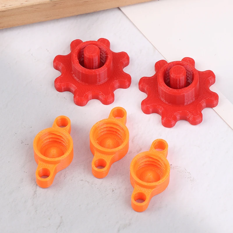 3Pcs Orange Glass Glue Caps/2Pcs Red Flexible Gear-Style Tube Caps Prevents Glue Hardening For Standard Glue Bottles