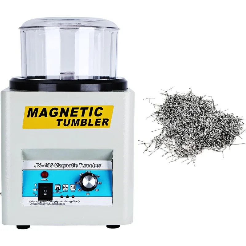 Magnetic Tumbler Jewelry Polisher, 2000RPM 600g Cleaning Capacity Magnetic Polisher Finisher with 7.1”/180mm Polishing