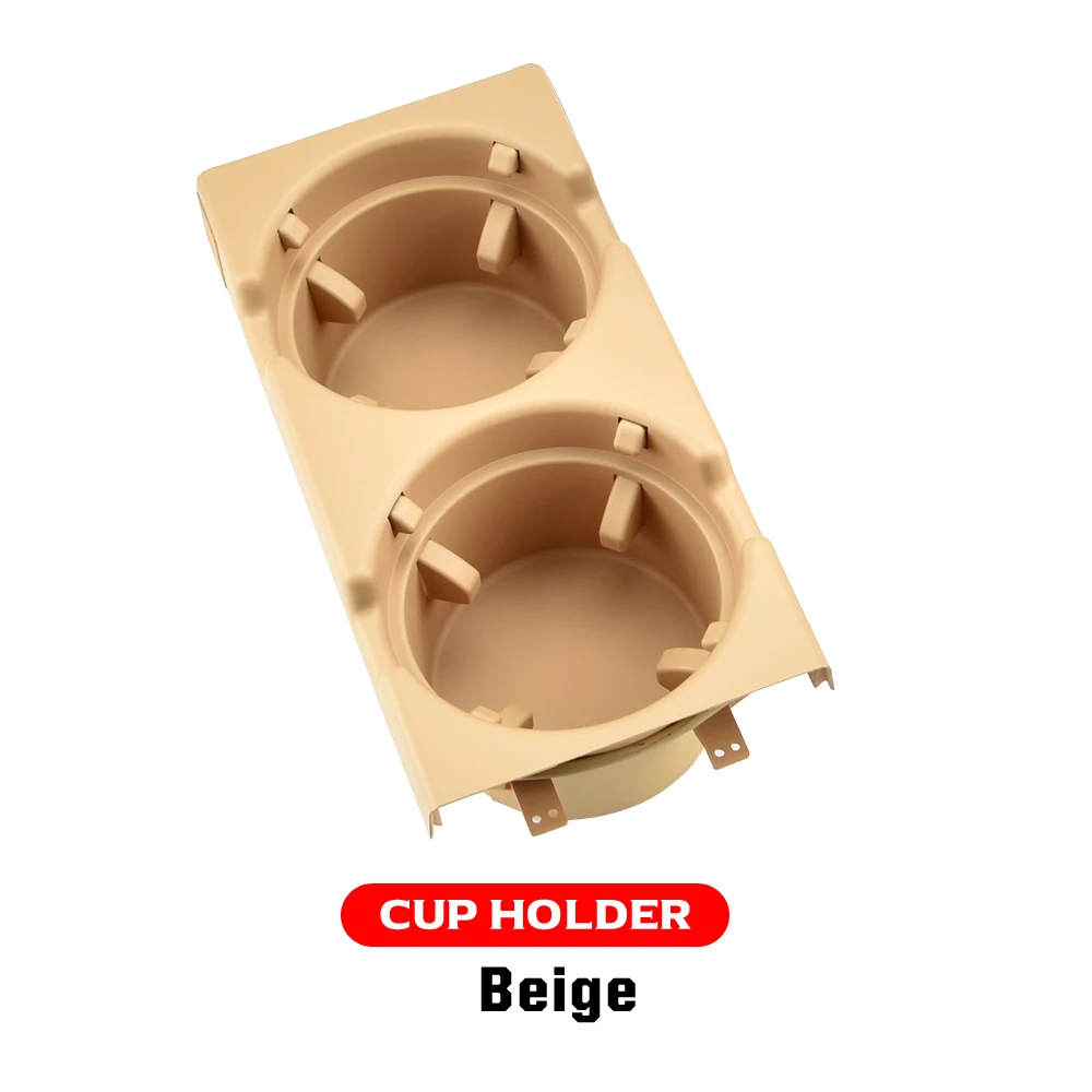Neue Doppel-Loch-Aufbewahrungsbox für die vordere Mittelkonsole mit Münz- und Getränkehalter für BMW 3er Serie E46 323i 318I 98-06 51168217953.