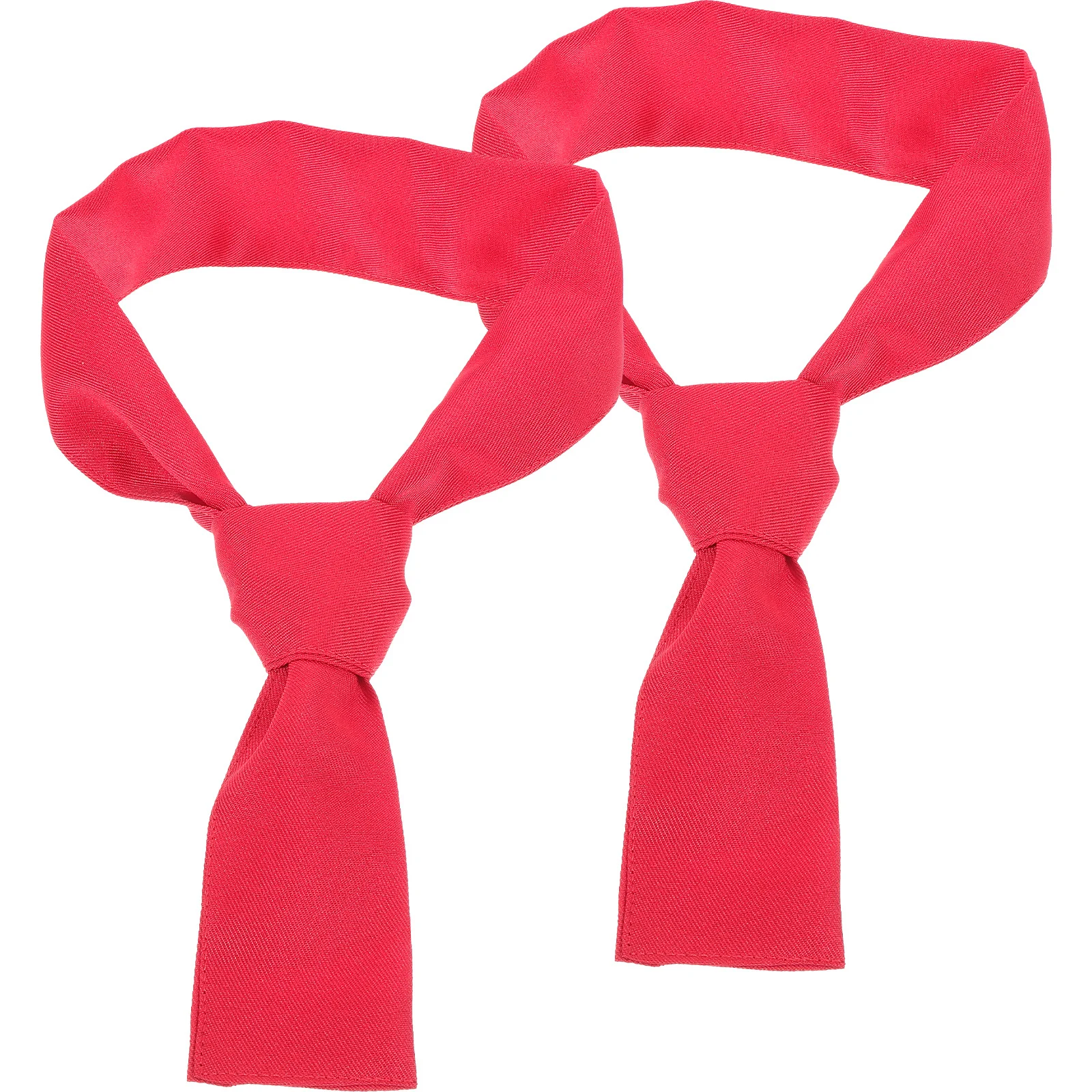 2Pcs Chef Necktie Workwear Red Reusable Baker Neckerchief Cotton Neckerchief Washable Reusable For Chef Baker Waiter Student