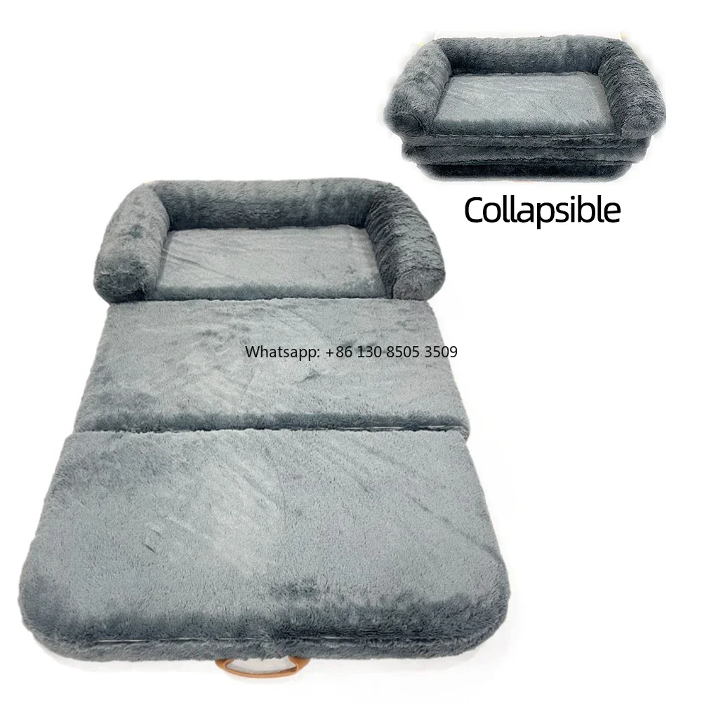 

Manufacturer Wholesale Custom Logo Orthopedic Foldable Pet Product Supplier Sofa Dog Large Bed