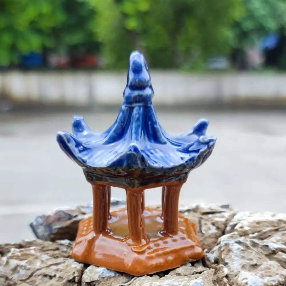 Landscape Easy Use Water-absorbing Stones Ceramic Craft Miniatures Figurines Gazebo Small Ornament Rockery Bonsai Model