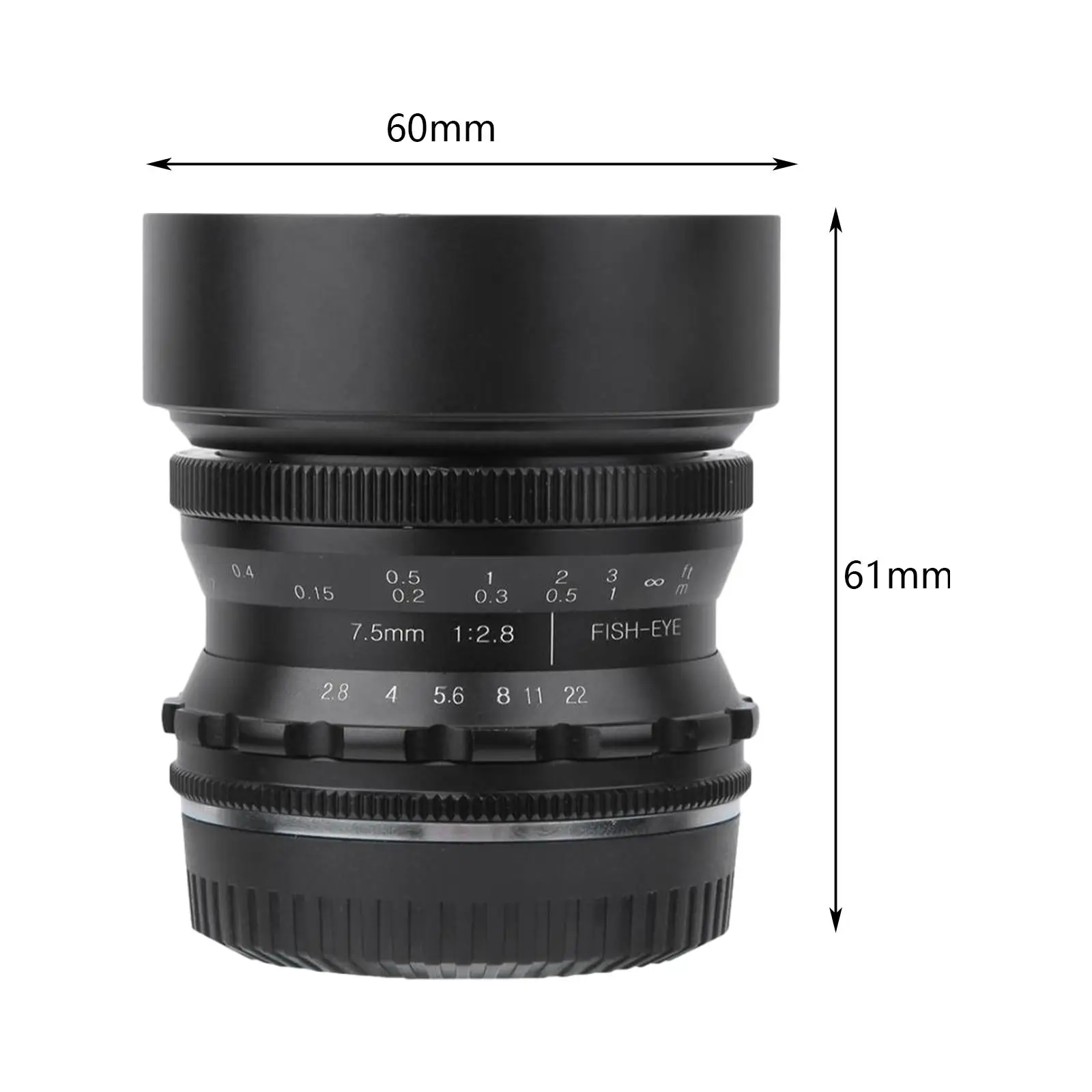 Fisheye Lens 7.5mm F2.8 Heavy Duty Accessories for Fujifilm Replace Parts image 6