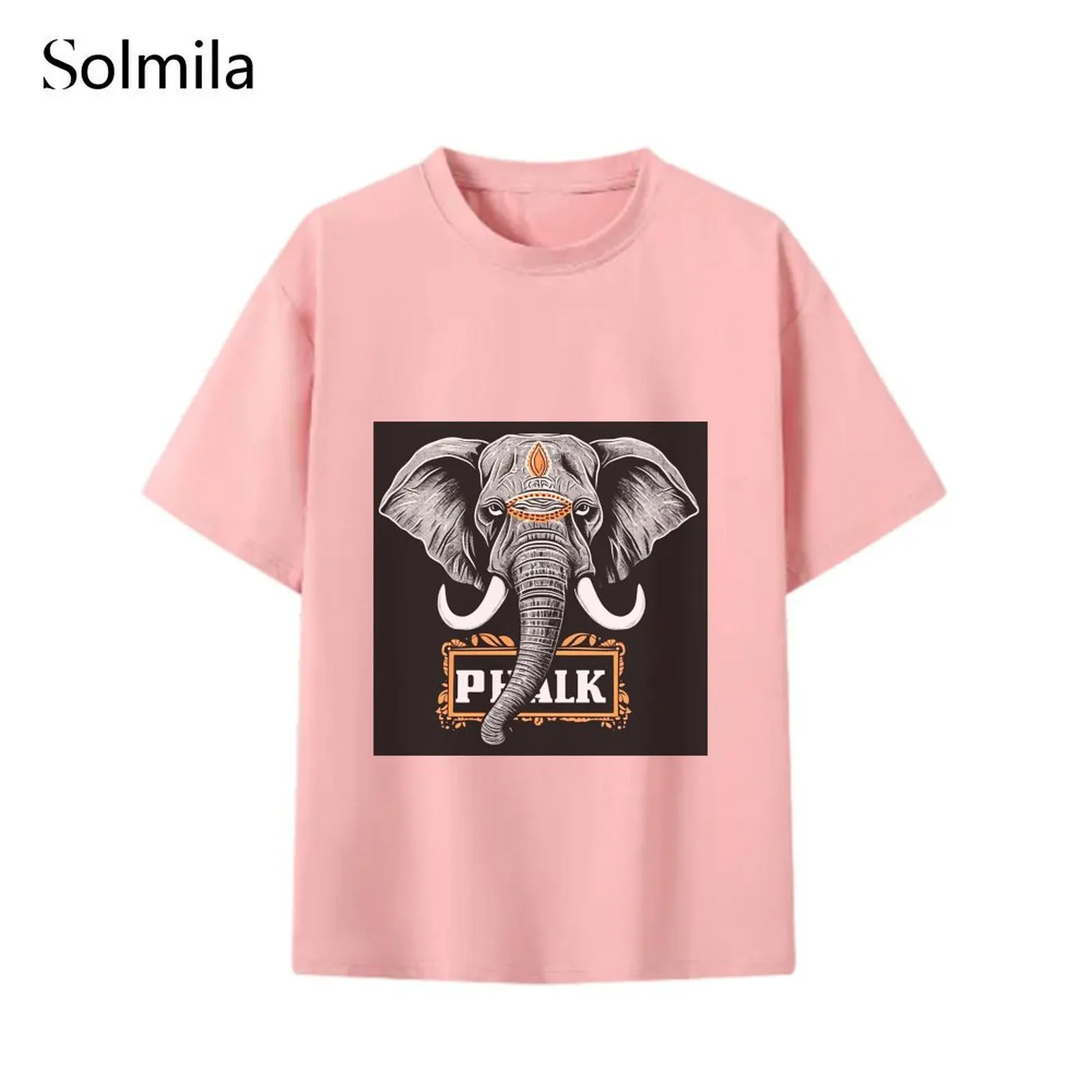

For Club For Home Korean Style Top Comfortable T-Shirt Applicable For Female Beautiful Shape Top Polyester Fabric
