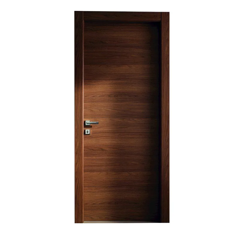 Log bedroom door set indoor household paint-free baking paint carbon crystal material solid wood composite homestay modern