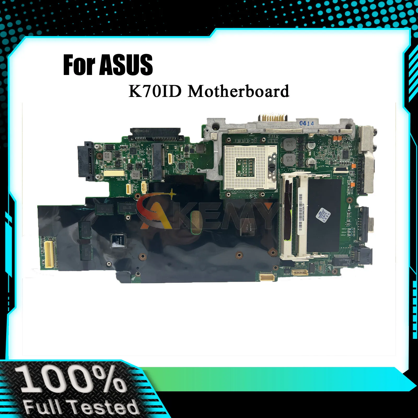 K70ID K70I Notebook Mainboard For ASUS K70ID Laptop Motherboard This item is in stock 100% tests OK fast shipping High quality