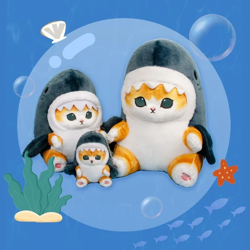 卸売 4 インチかわいいサメエビ猫ぬいぐるみキーホルダーホビーぬいぐるみペンダント人形ギフト高品質新しい