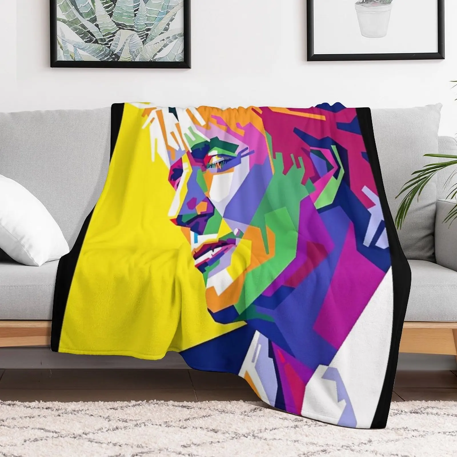 Awesome Colorful Rod Stewart Throw Blanket Retros Fashion Sofas Blankets