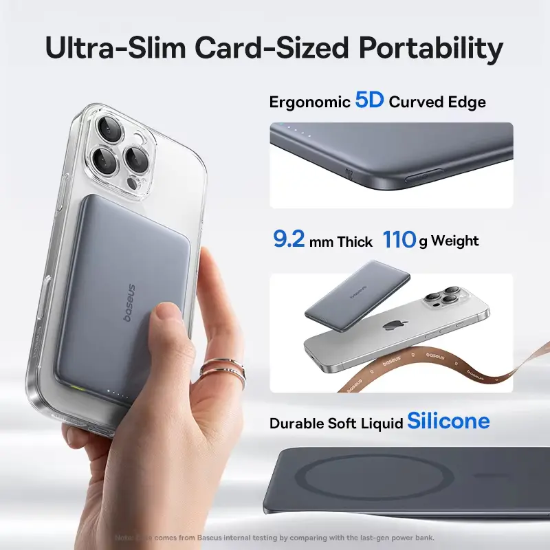 Back view of the power bank