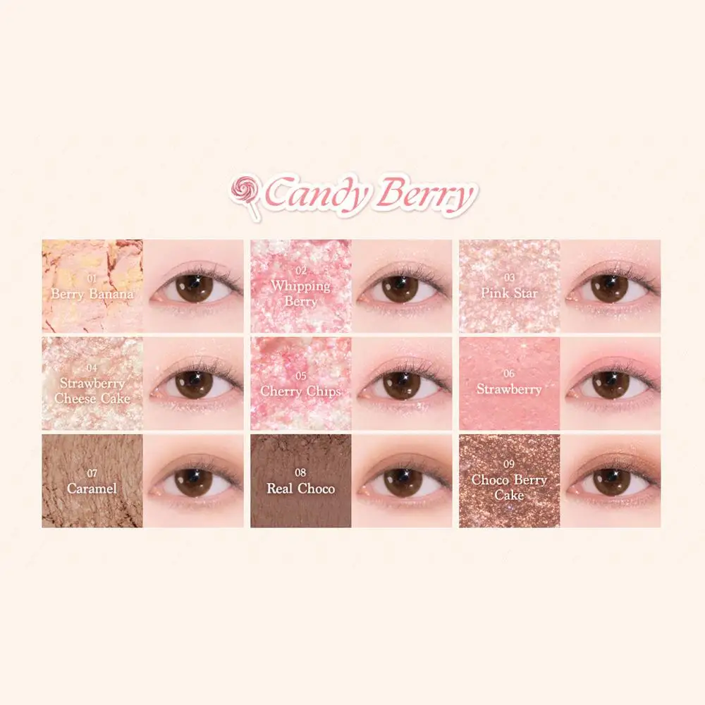 Ice Cream Eyeshadow Palette Glitter Women Rose Aegyosal Blush Oat Milk Tea Purple Eye Shadows Cool Tone Korean Makeup Cosmetics