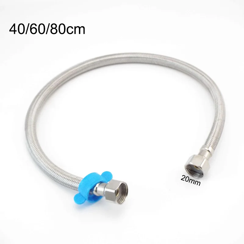 

G1/2 304 Stainless steel toilet plumbing angle valve hose Water Heater Flexible Faucet braided hose 40cm 60cm 80cm a1