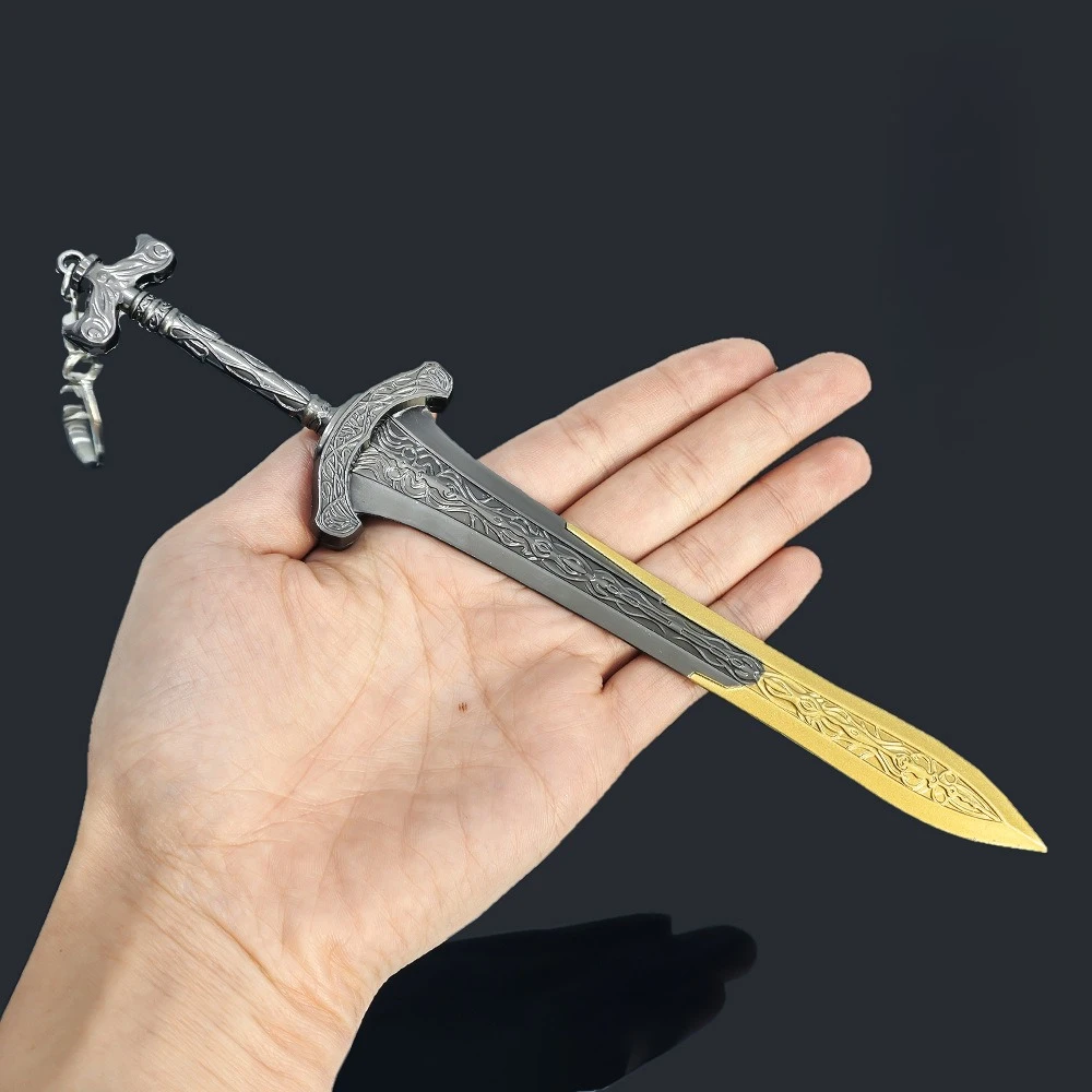 22 cm Ring Game Gargoyle's Greatsword Randapparatuur Samurai Zwaard Model Legering Ornament Sleutelhanger Collectie Ambachten Gift Speelgoed