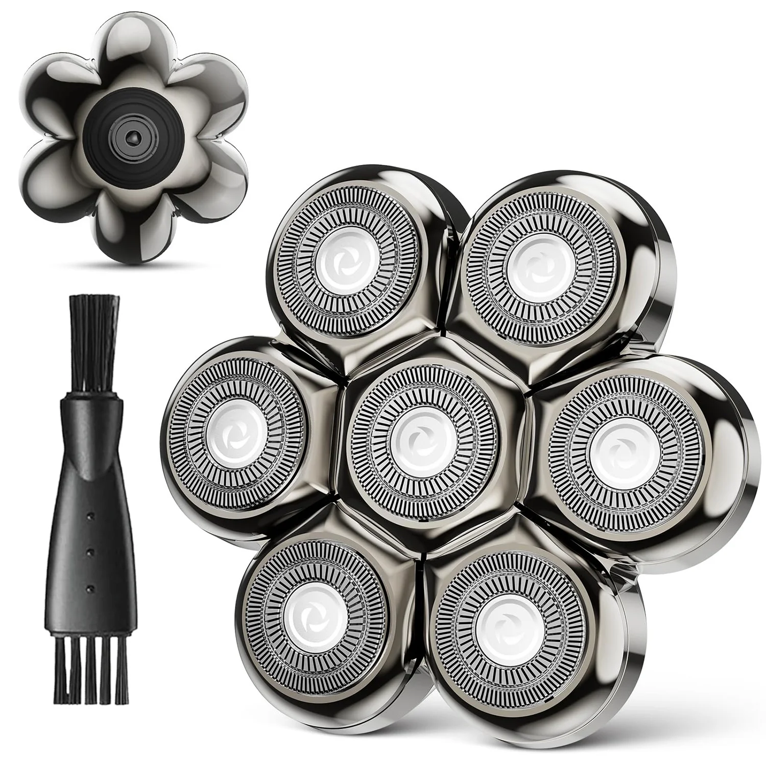 Electric Shaver Replacement Cutter Head 7D Floating Blades Wet And Dry for Men Beard Trimmer 1/2/3/4pcs Set