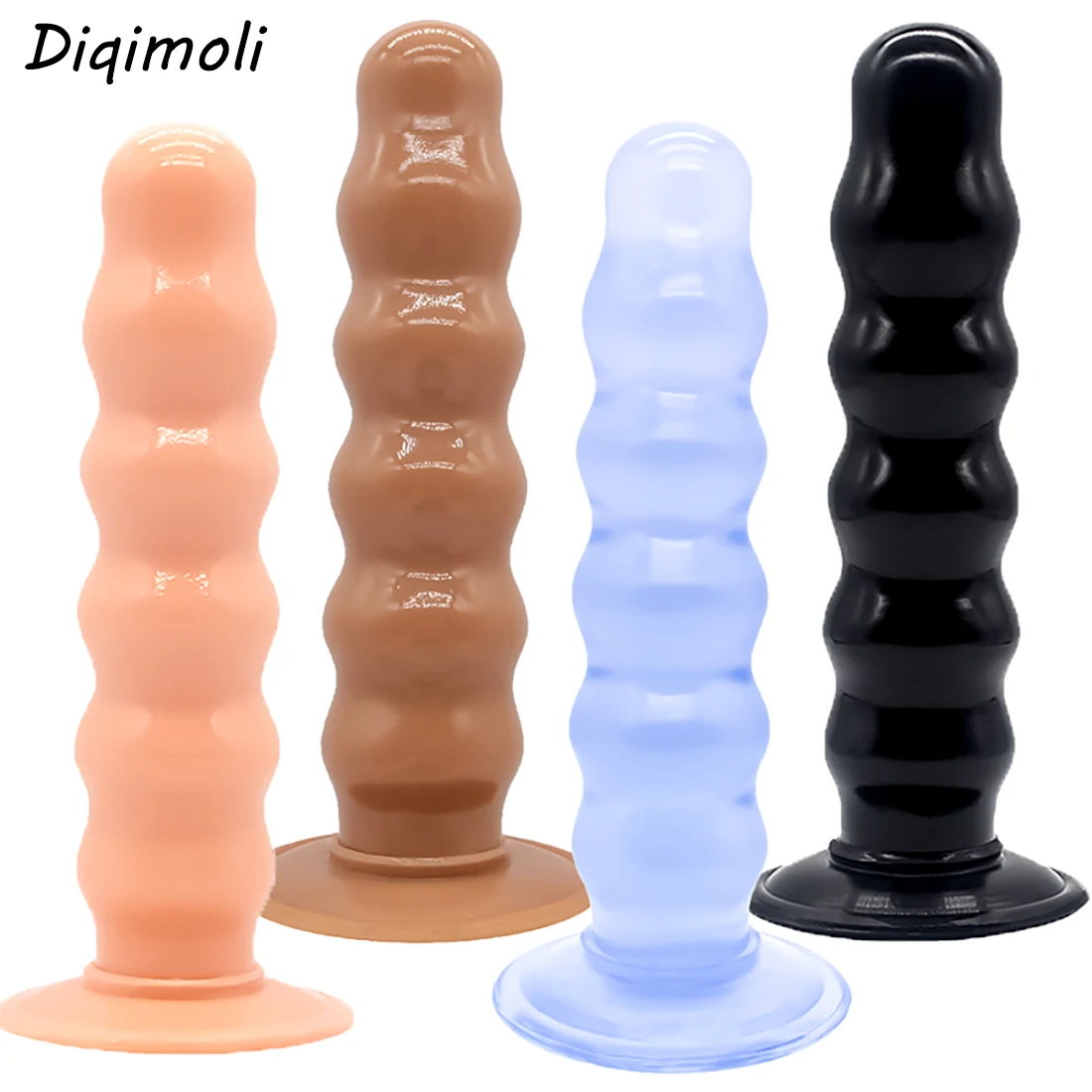 Huge Anal Plug Dildos Soft Beaded Anal Dilator with Suction Cup Stimulate Anus and Vagina Butt Plug Sex Toys for Women and Men