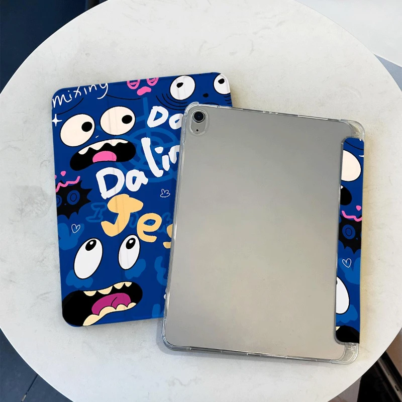 Чехол для планшета IPad Air 5 Air 4 10,9 IPad 5-го поколения 9,7 дюйма 10,2 9 8 7 10,9 10-го поколения с синим фоном и большими глазами