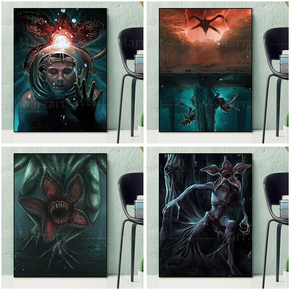 Stranger Monster The Reflection Movie Film Poster  Retro Art  Classic TV Wall Art Canvas Painting Decor Print  Unframed