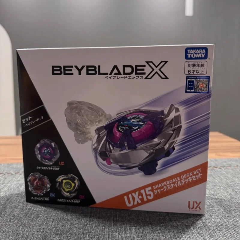 Genuine In Stock Beyblade X Ux15 Ux11 Ux17 Sharkscale Deck Set Spinning Top Competitive Battle Game Toy Hongkong Version