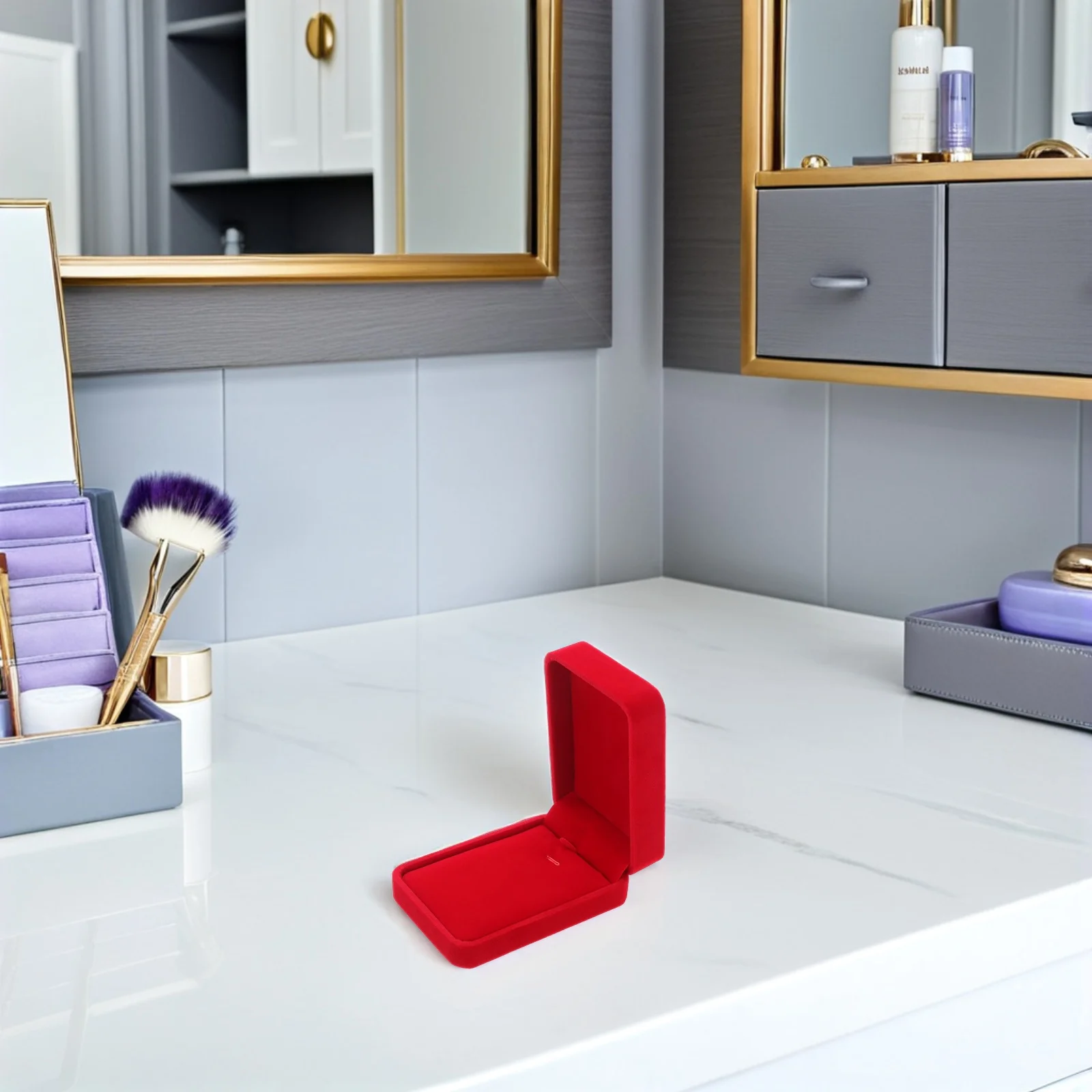 

12Pcs Necklace Jewelry Organizer Pendant Display Box Storage Case Holder for Rings Travel Use Velvet Jewelry Box Case